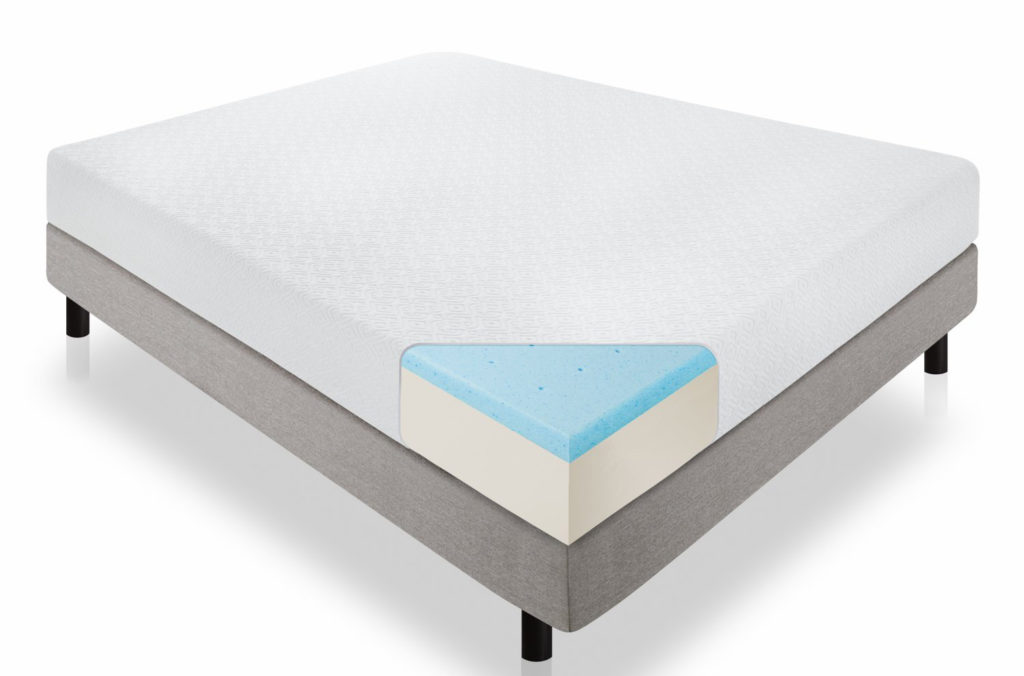 lucid 10 dual layered gel memory foam mattress